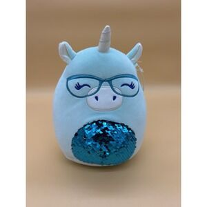 Squishmallows‎ Nyla Teal Unicorn 8" Glasses Sequins Target Exclusive Plush